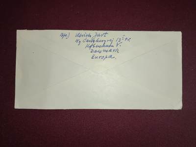 联合阁邮币社™ ——“首日封，0佣金”多多支持 丹麦1961年 实寄航空邮封