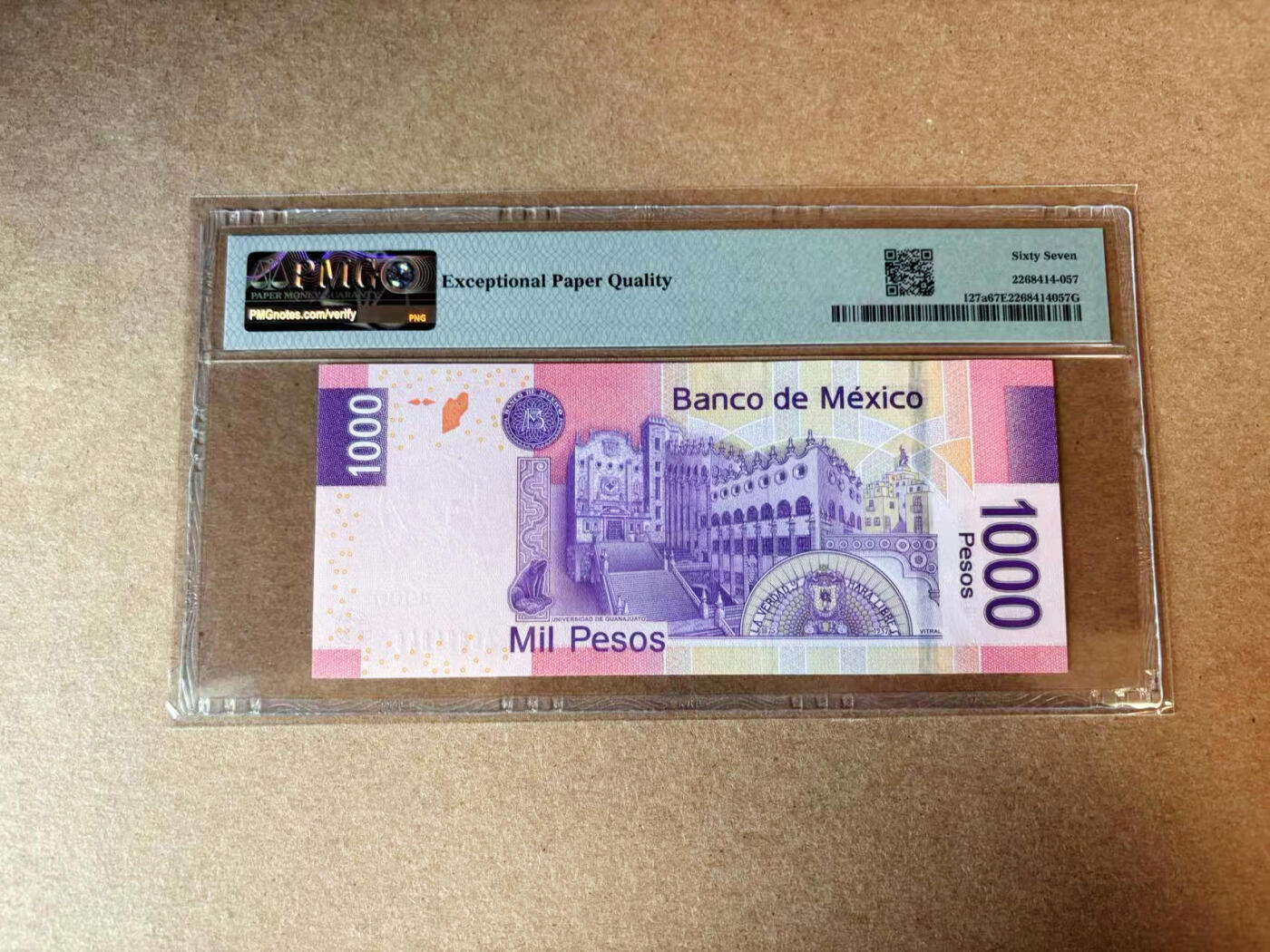 【Blue Auction】✨世界纸币精拍第565期【精】 【AA】墨西哥 2006年1000比索 PMG67EPQ 高分 