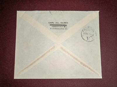 联合阁邮币社™ ——“首日封，0佣金”多多支持 丹麦1942年 实寄古典邮封