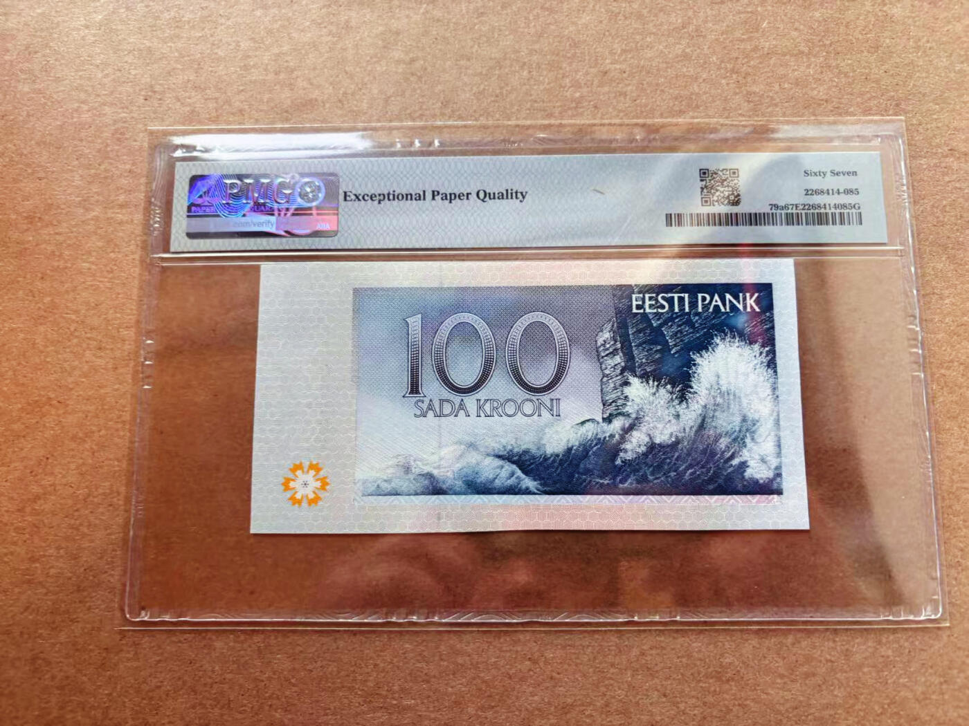 【Blue Auction】✨世界纸币精拍第565期【精】 【585小号】爱沙尼亚 1994年100克朗 PMG67EPQ 高分 