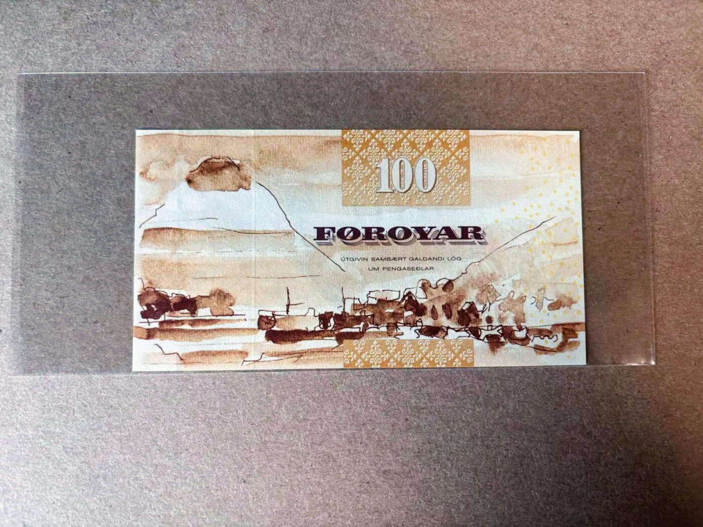 【Blue Auction】✨世界纸币精拍第565期【精】 【初版】法罗群岛 2002年100克朗 UNC- 轻微荧光