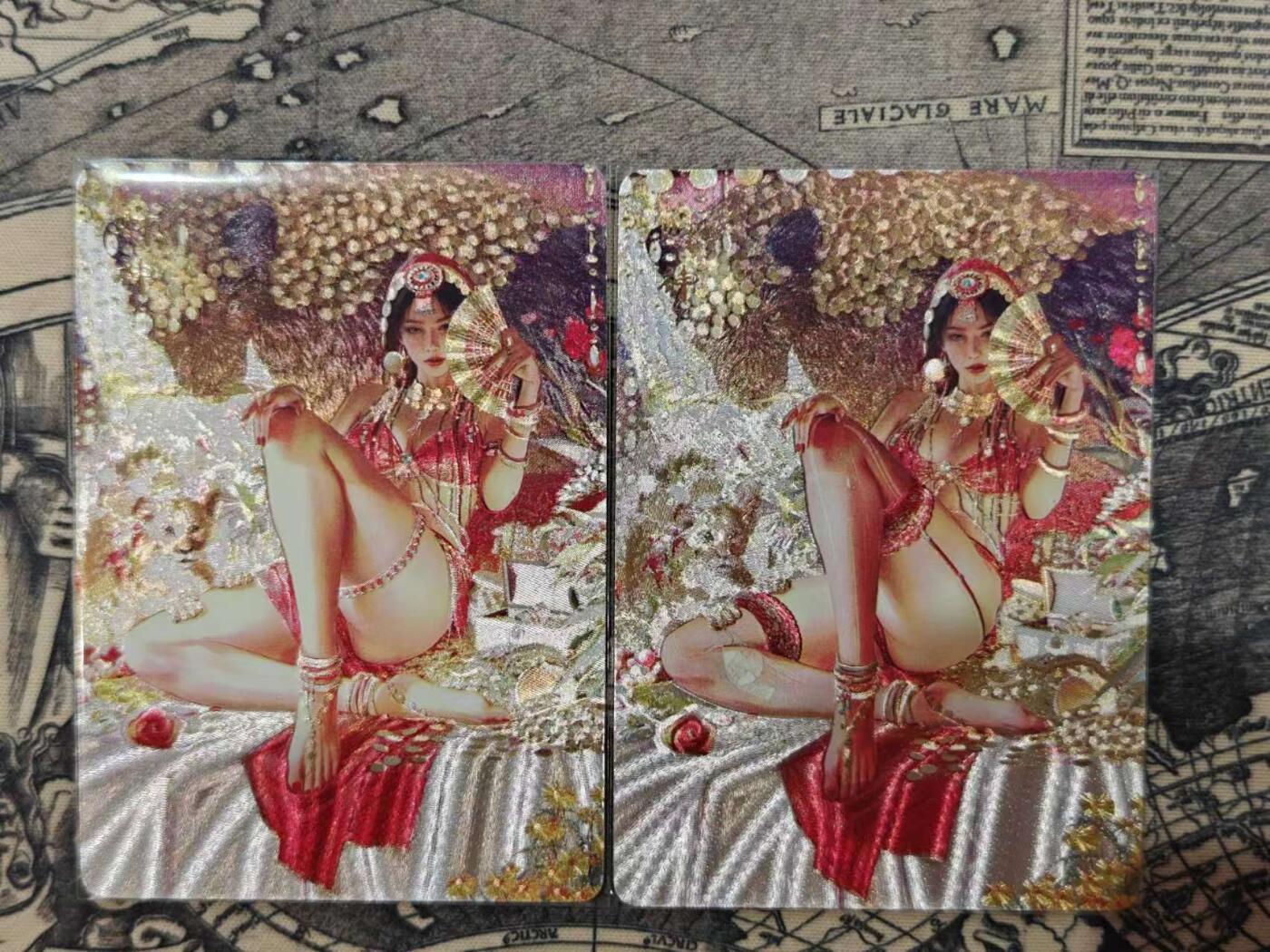 龍虎卡牌拍卖 第九场 粗闪卡2张 刷子-神姬财神 列仙卷中特卡