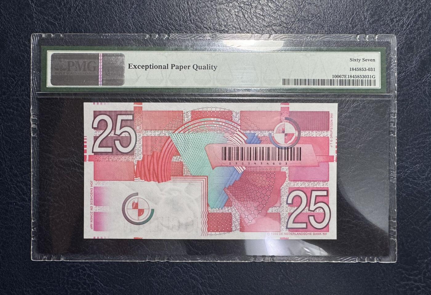 收藏联盟Quantum Auction 第386期拍卖  荷兰1989年25盾 PMG67