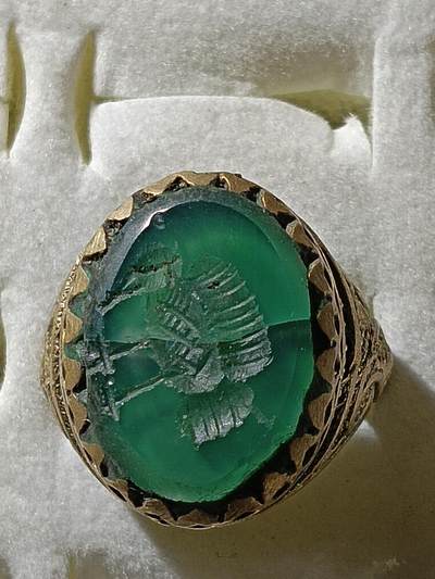 回流饰品旧书 - A7中亚回流天然石戒指