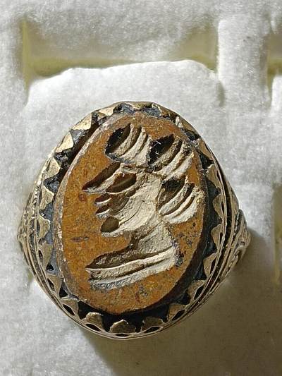 回流饰品旧书 - E7中亚回流天然石戒指