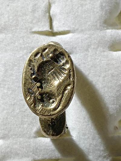 回流饰品旧书 - A5中亚回流铜戒指