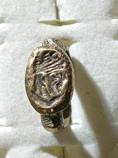 回流饰品旧书 - D2中亚回流铜戒指