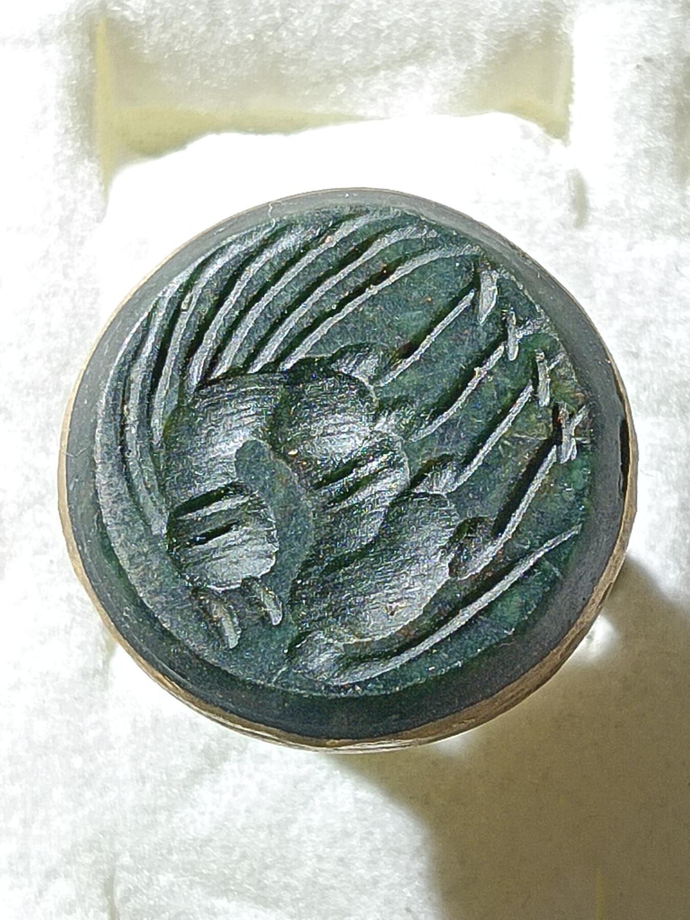 回流饰品旧书 E5中亚回流天然石戒指