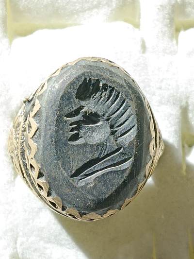 回流饰品旧书 - D9中亚回流天然石戒指