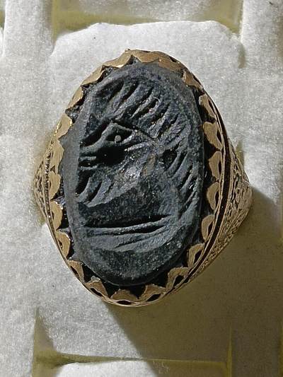 回流饰品旧书 - B4中亚回流天然石戒指