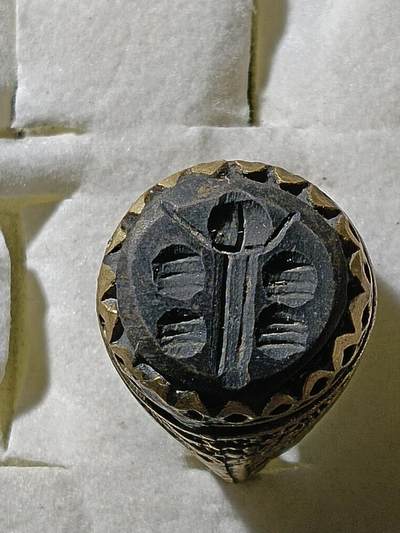 回流饰品旧书 - B7中亚回流天然石戒指