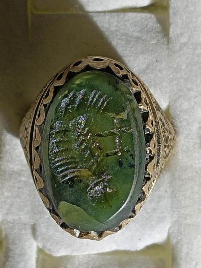 回流饰品旧书 - B5中亚回流天然石戒指