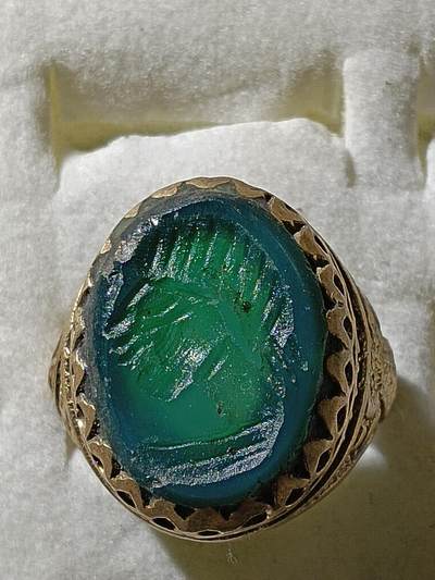 回流饰品旧书 - C1中亚回流天然石戒指