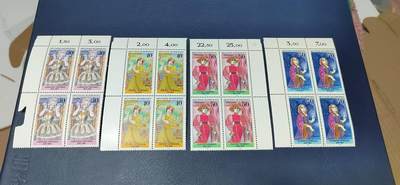🔥套票🔥德国邮票专场，都是四方联套票 - 德国邮票四方联一套，1976年发行，  著名歌剧女演员  苏菲  施罗德4全，品相如图