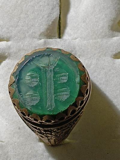 回流饰品旧书 - D5中亚回流天然石戒指