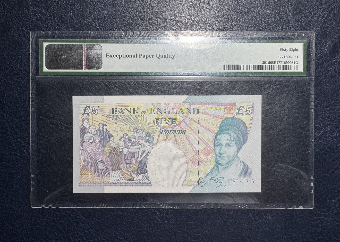 收藏联盟Quantum Auction 第386期拍卖  英国2012年5镑 PMG68 号码无4 