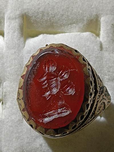 回流饰品旧书 - C4中亚回流天然石戒指