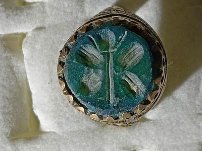 回流饰品旧书 - F1中亚回流天然石戒指