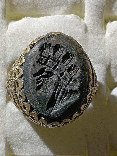 回流饰品旧书 - A10中亚回流天然石戒指