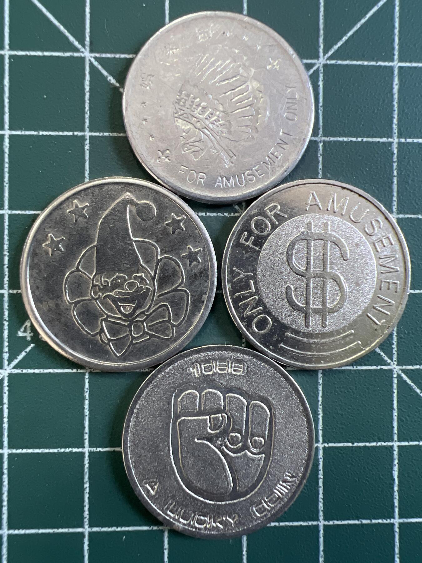 第736期  硬币专场 （无押金，捡漏，全场50包邮，偏远地区除外，接收代拍业务，本店十天发一次货） 代用币  4枚