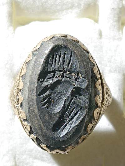 回流饰品旧书 - E3中亚回流天然石戒指