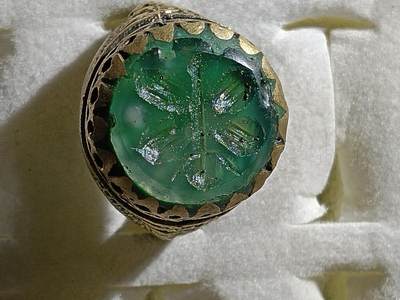 回流饰品旧书 - A5中亚回流天然石戒指