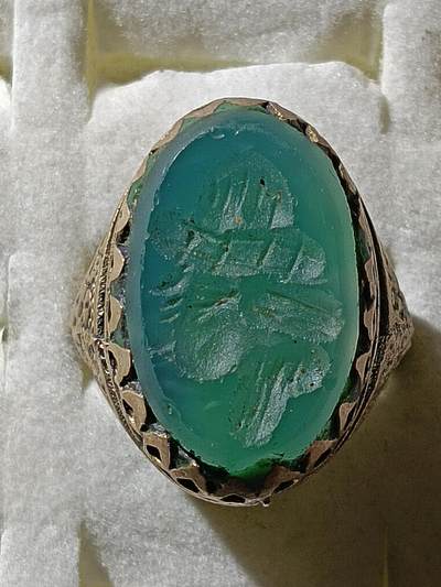 回流饰品旧书 - B10中亚回流天然石戒指