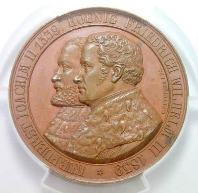 超大盒PCGS SP63 德国1839年 宗教改革三百年高浮雕精制大铜章 - 超大盒PCGS SP63 德国1839年 宗教改革三百年高浮雕精制大铜章