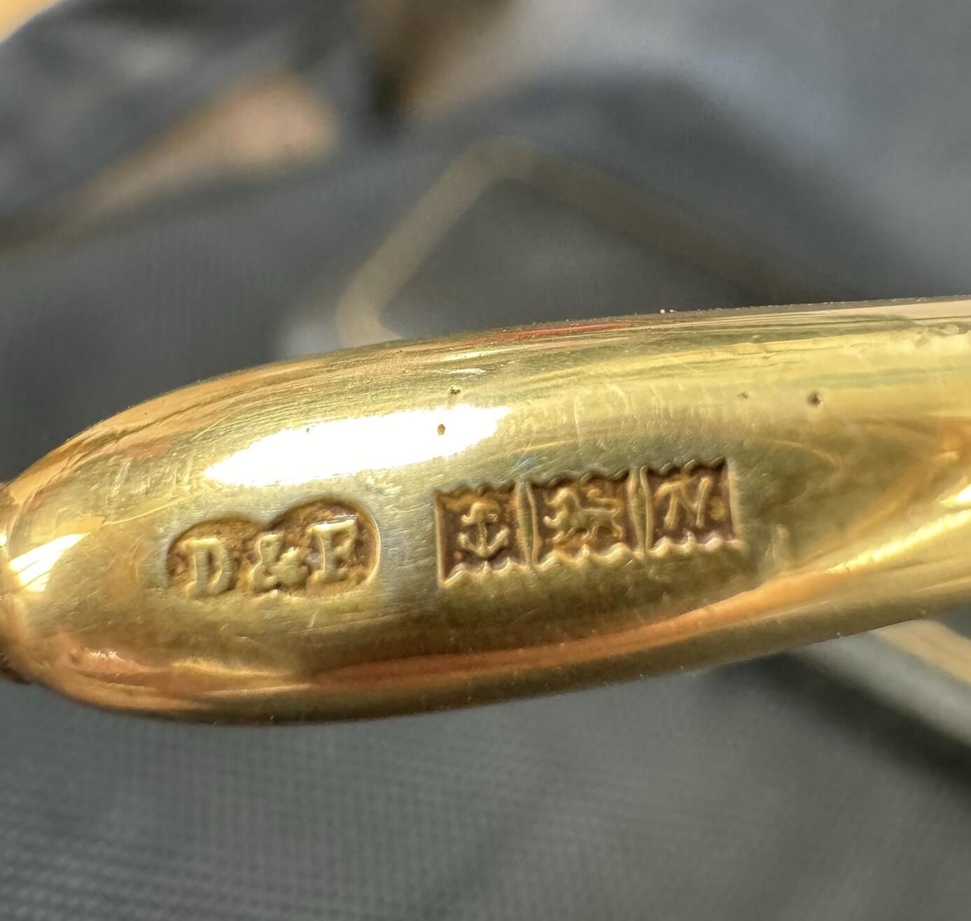 1962年制作英国纯银鎏金古董纪念钥匙，长度133毫米重57.2克，英国四标齐全，由知名工匠D&F打造。
