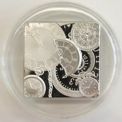 博洋堂蛇年收官专场暨第161期（全场包邮） - 库克群岛2017年时间胶囊5元纪念银币 35mm*35mm 1盎司 发行量1500枚 入围克劳斯获奖币