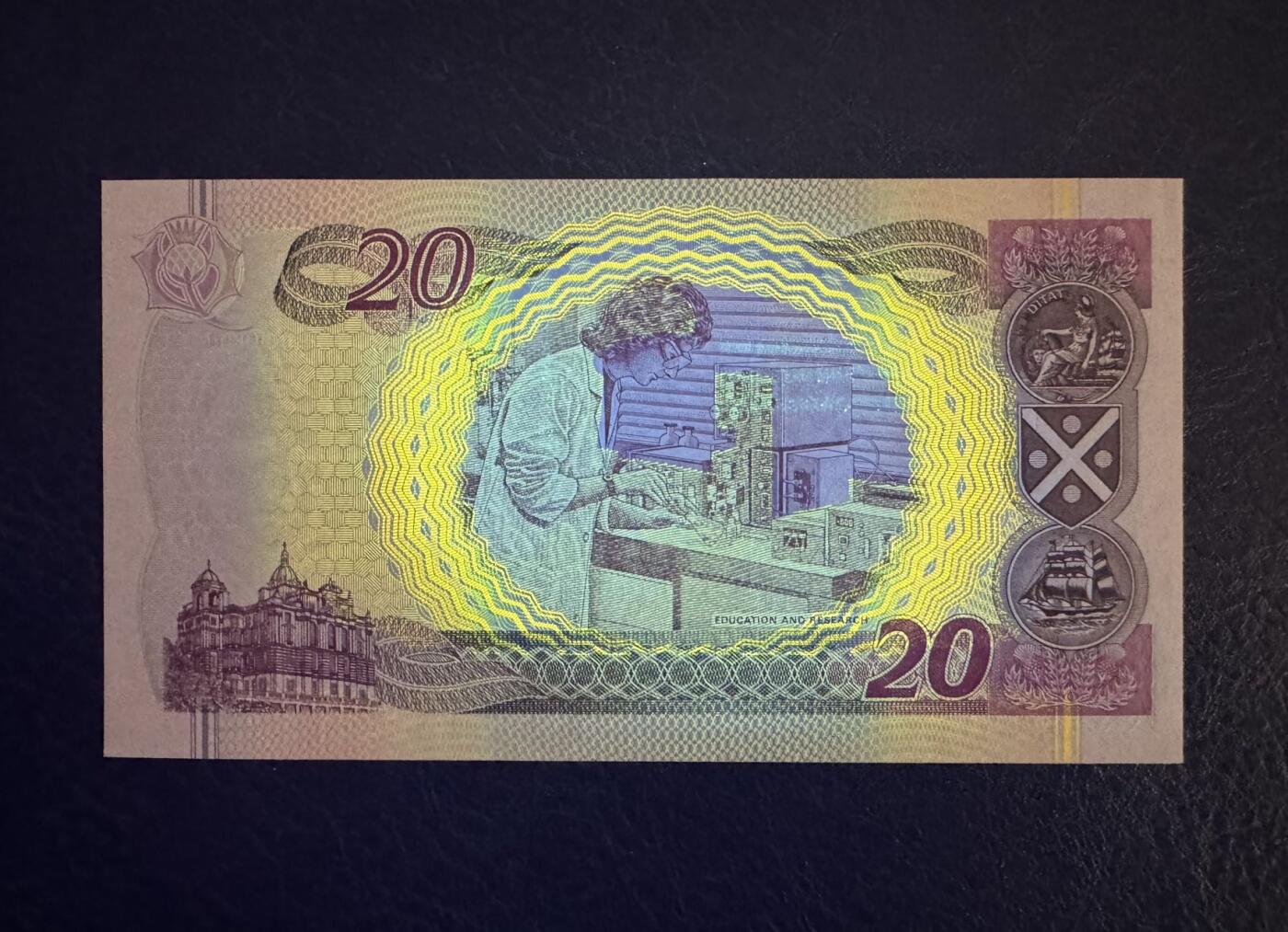 收藏联盟Quantum Auction 第387期拍卖  苏格兰银行2004年20镑纪念钞 品相UNC