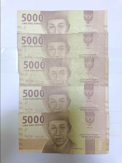 【20241028】非全新纸币第181场 - 印度尼西亚5张纸币