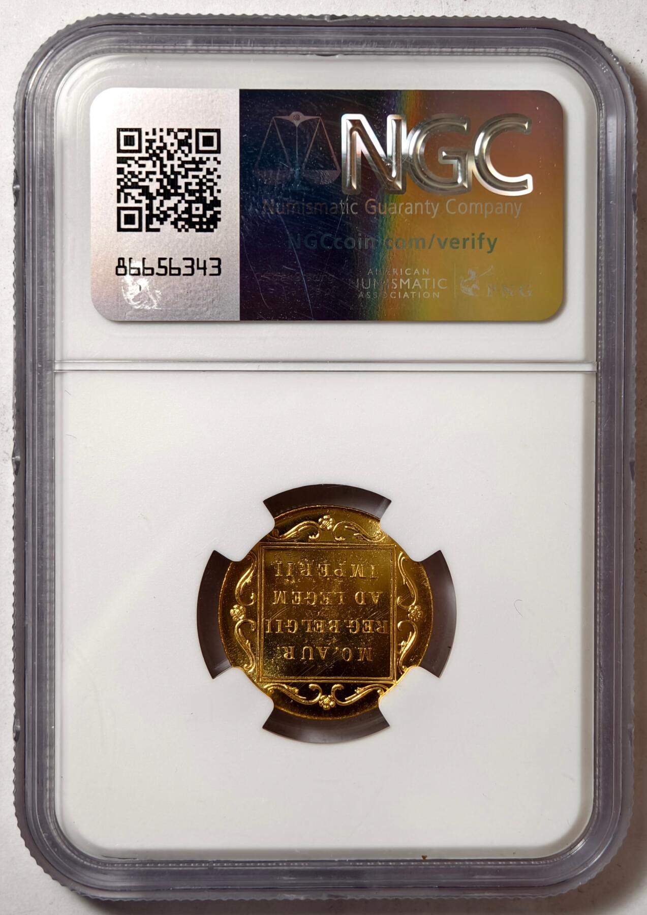 紫瑗钱币——第438期 荷兰 1974年 武士 1杜卡特 金币 NGC PL65 3.5克 0.983金