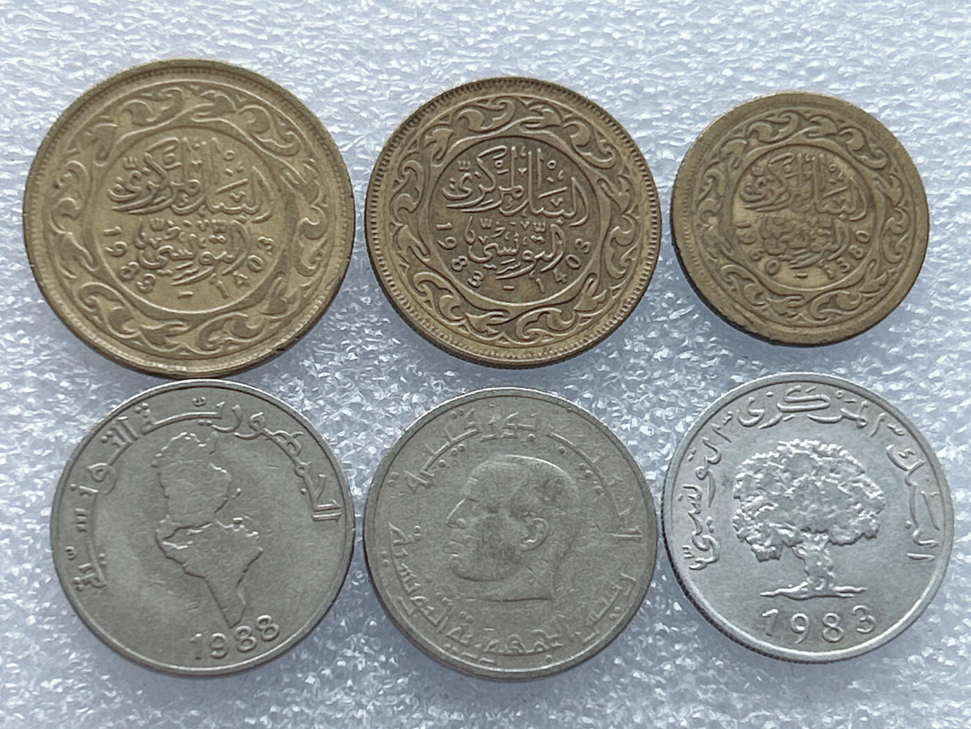 第一海外回流一元起拍收藏 散集专场 第133期 突尼斯硬币6枚