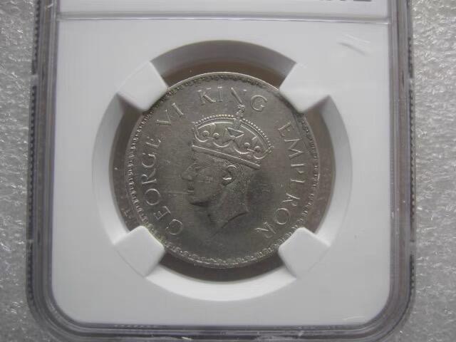 【稀少版别】NGC-XF英属印度1938年B乔六1卢比银币