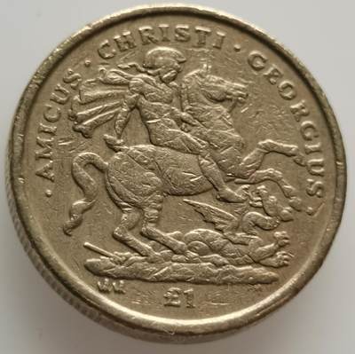 国外散币（英系较多）银币场20241026（中拍皆有赠品），晚上九点倒数截拍，每周保底两拍，满百包邮，可寄存半年，喜欢朋友微信扫描二维码可直接参拍 - 英属直布罗陀圣乔治1700周年1镑