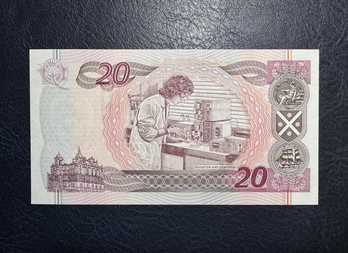 收藏联盟Quantum Auction 第387期拍卖  苏格兰银行2004年20镑纪念钞 品相UNC