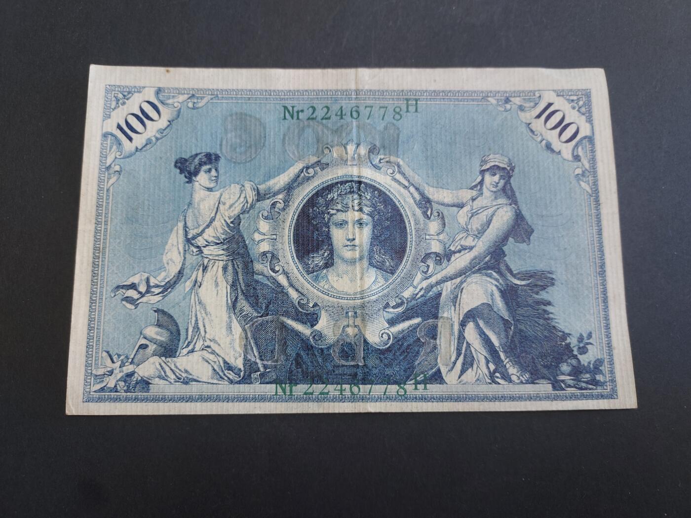 博彦收藏 11月1日 8点钱币专场 1908德国100马克 流通好品