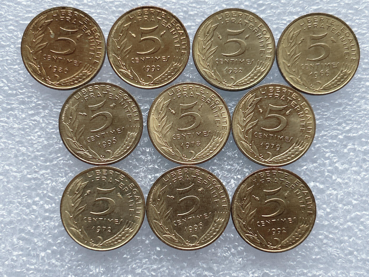 第一海外回流一元起拍收藏 散集专场 第133期 法国5分 10枚 带光好品