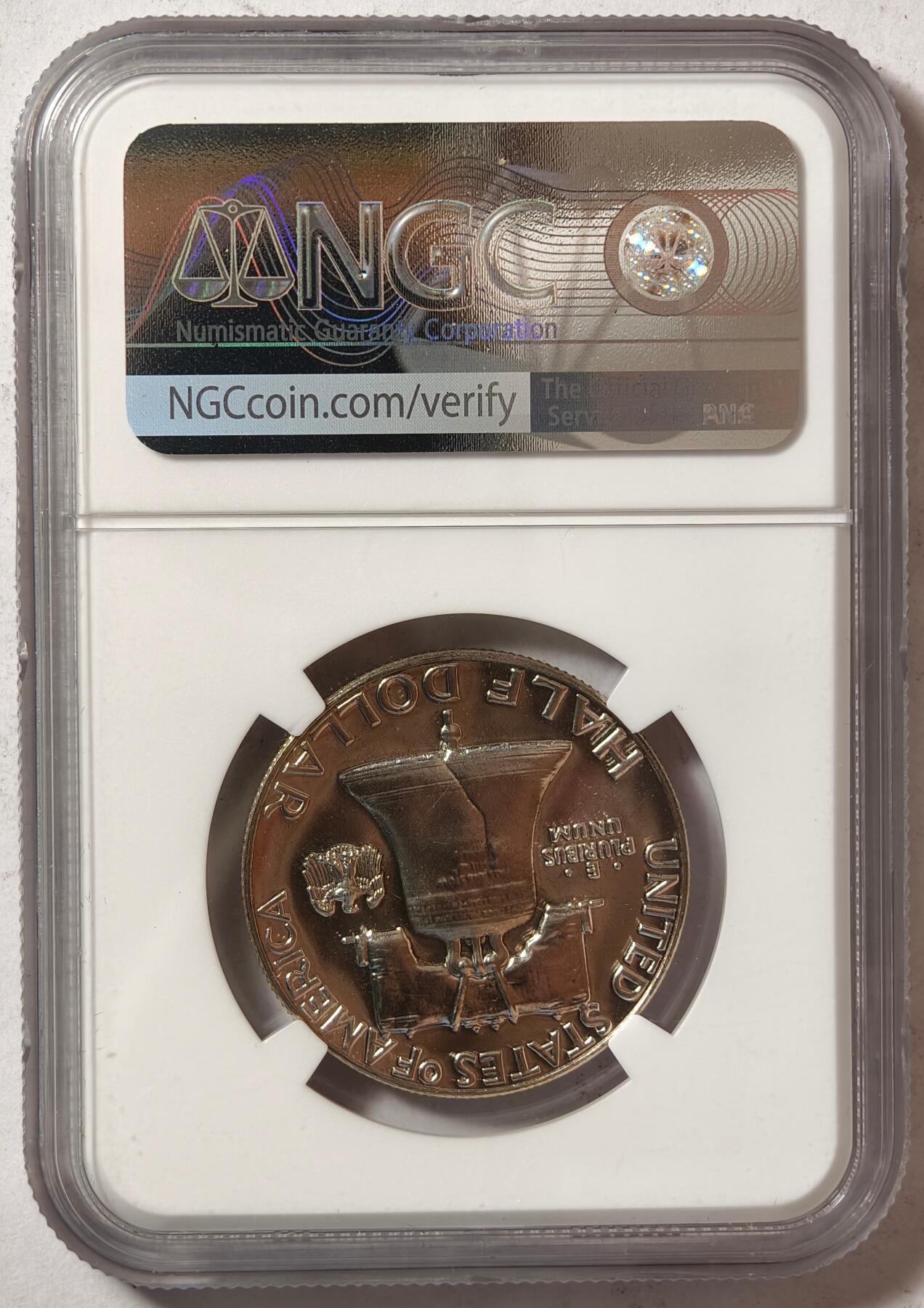 紫瑗钱币——第444期 美国 1962年 富兰克林 50美分 半美元 12.5克 0.9银 NGC PF67 