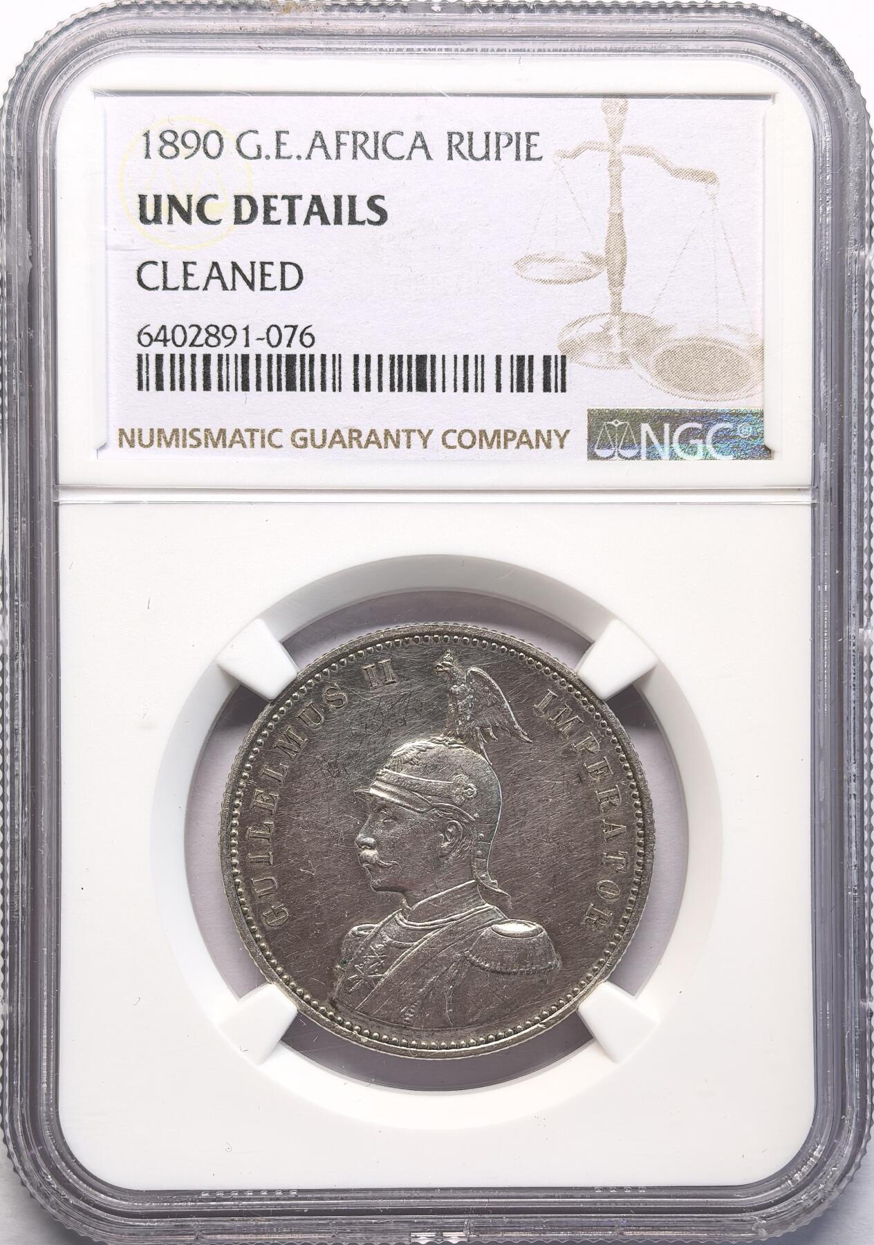 FXS世界钱币微拍第二百八十七期 1890德属东非卢比NGC-UNCD