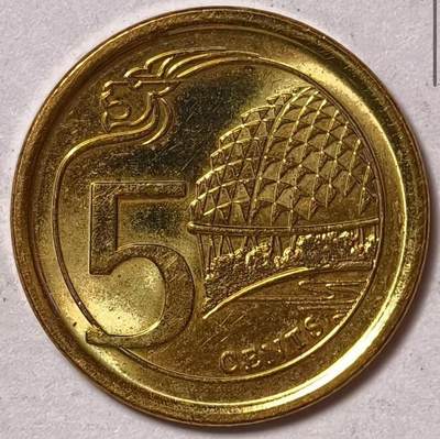 紫瑗钱币——第442期 - 新加坡 2014年 滨海艺术中心 5分 原卷40枚 BU