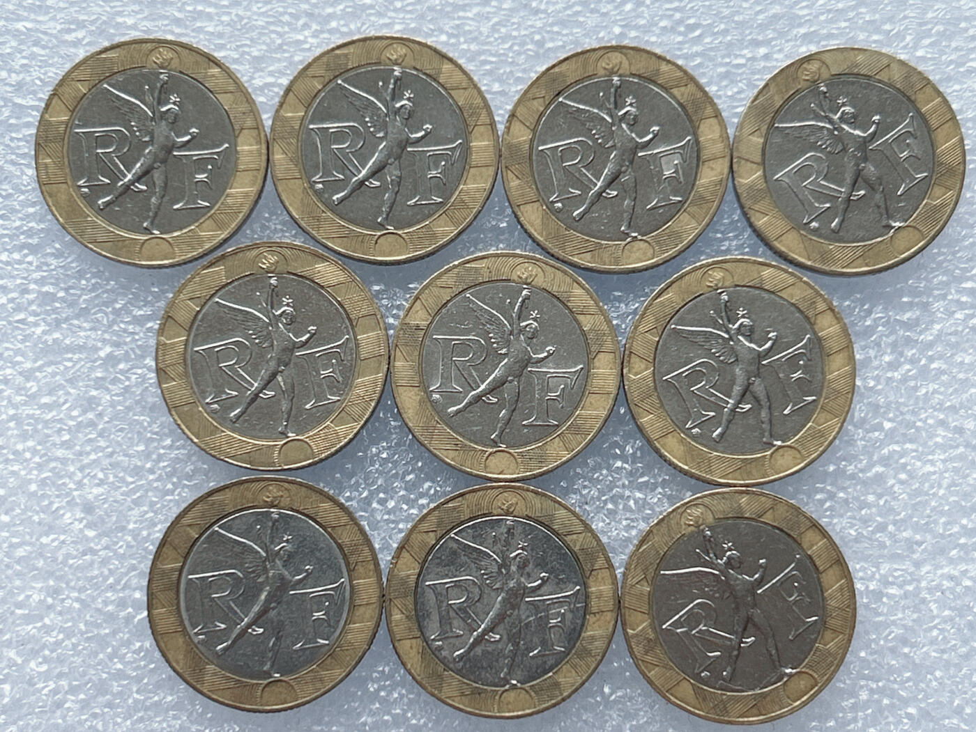 第一海外回流一元起拍收藏 散集专场 第133期 法国10法郎双色币 10枚