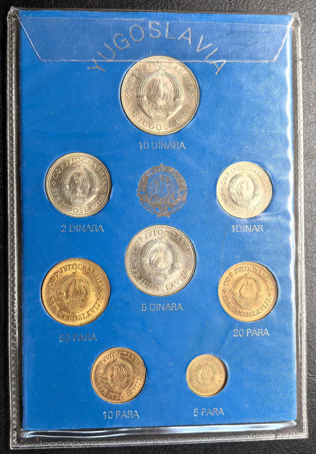FXS世界钱币微拍第二百八十七期 1976南斯拉夫MINT SET八枚套，原厂包装。