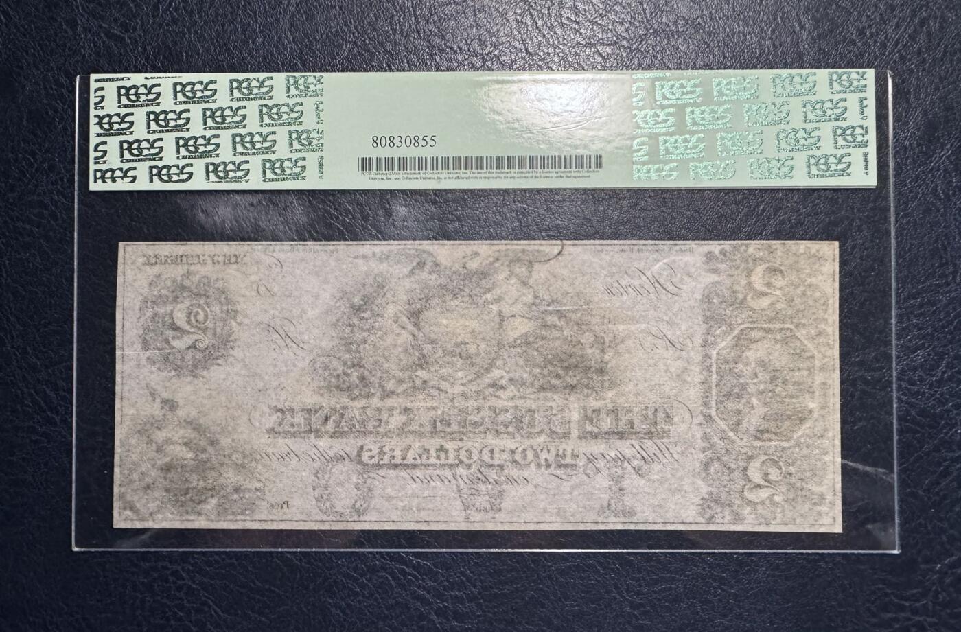 收藏联盟Quantum Auction 第387期拍卖  新泽西州苏塞克斯18XX年2元 PCGS65 PPQ
