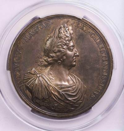 PCGS-SP63 1697英国雷斯维克条约银章 唯一冠军 巨型章 - PCGS-SP63 1697英国雷斯维克条约银章 唯一冠军 巨型章