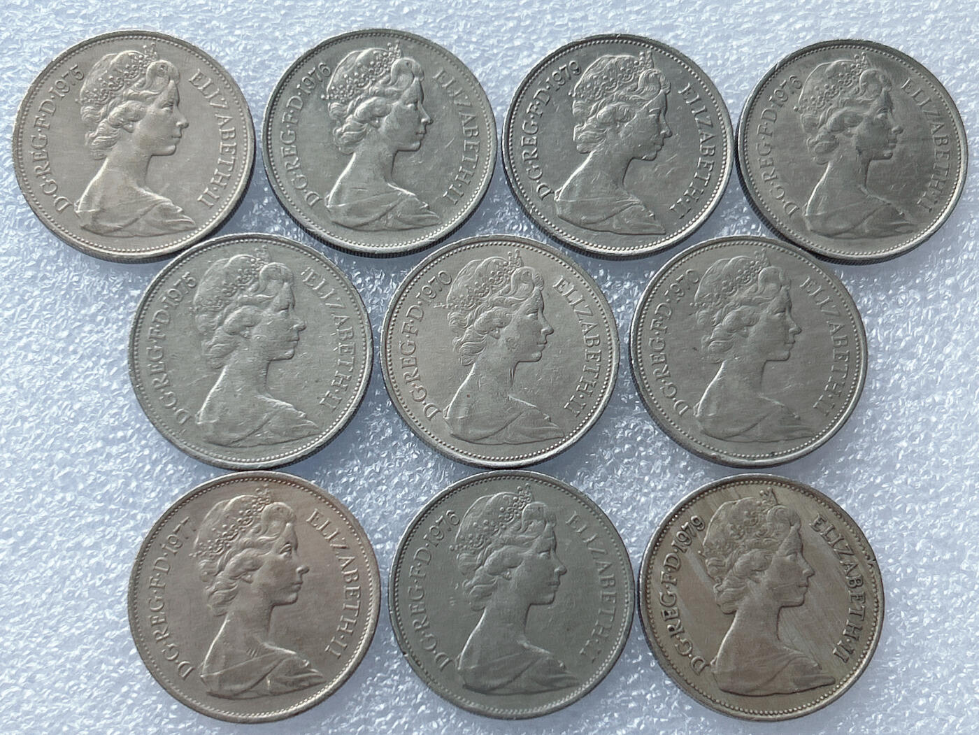 第一海外回流一元起拍收藏 散集专场 第133期 英国70年代10便士 大版 10枚