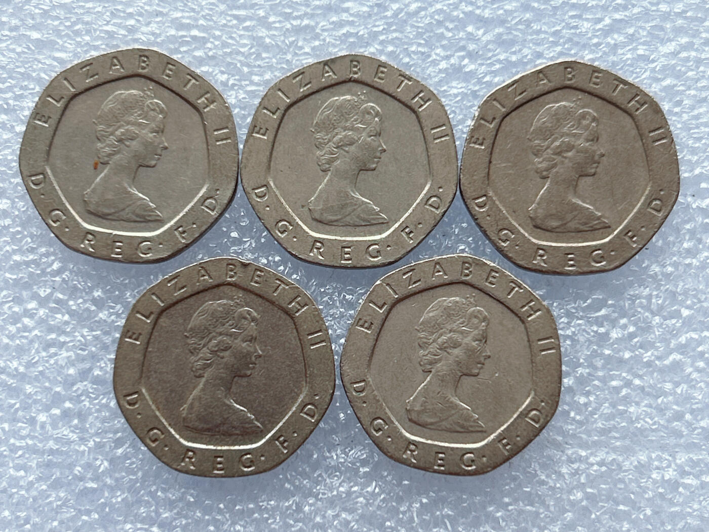 第一海外回流一元起拍收藏 散集专场 第133期 英国1982/83年20便士 5枚