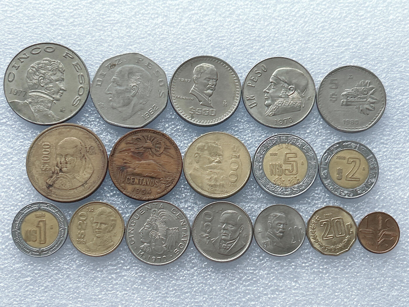 第一海外回流一元起拍收藏 散集专场 第133期 墨西哥硬币17枚