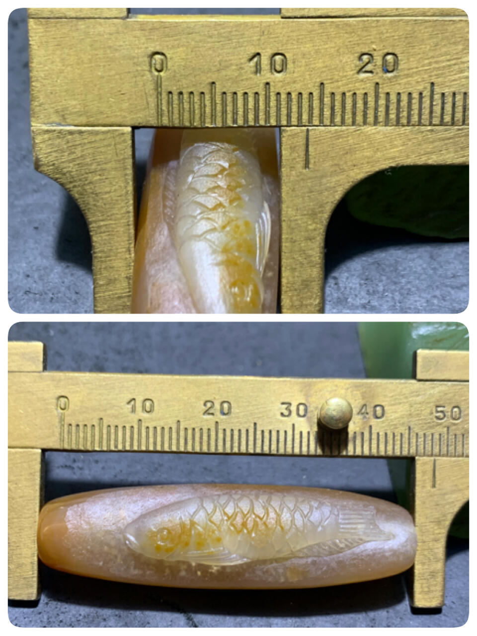 精美亚光高玉化冰飘缠丝玛瑙手工雕刻富贵有余随形桶珠一颗